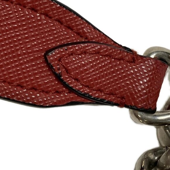 Auth PRADA - 1BD034 Red Leather Shoulder Bag - Picture 14 of 16